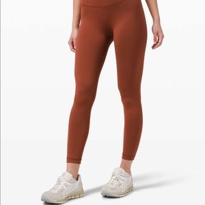 EUC Lululemon Wunder Train Dark Terracotta